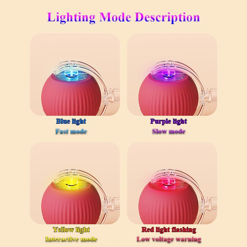 USB Rechargeable Interactive Cat Toy Ball, 1 Count Automatic Pet Exercise Toy, Motion Activate Electric Cat Toy, Pet Supplies for Indoor Outdoor Use, Valentine's Day Gift