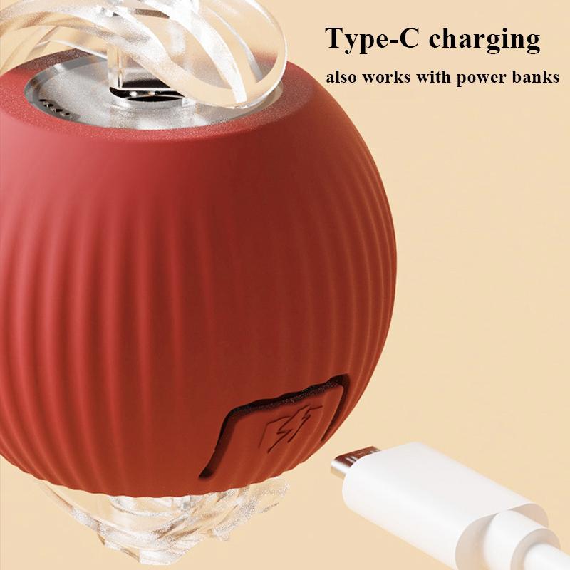 USB Rechargeable Interactive Cat Toy Ball, 1 Count Automatic Pet Exercise Toy, Motion Activate Electric Cat Toy, Pet Supplies for Indoor Outdoor Use, Valentine's Day Gift