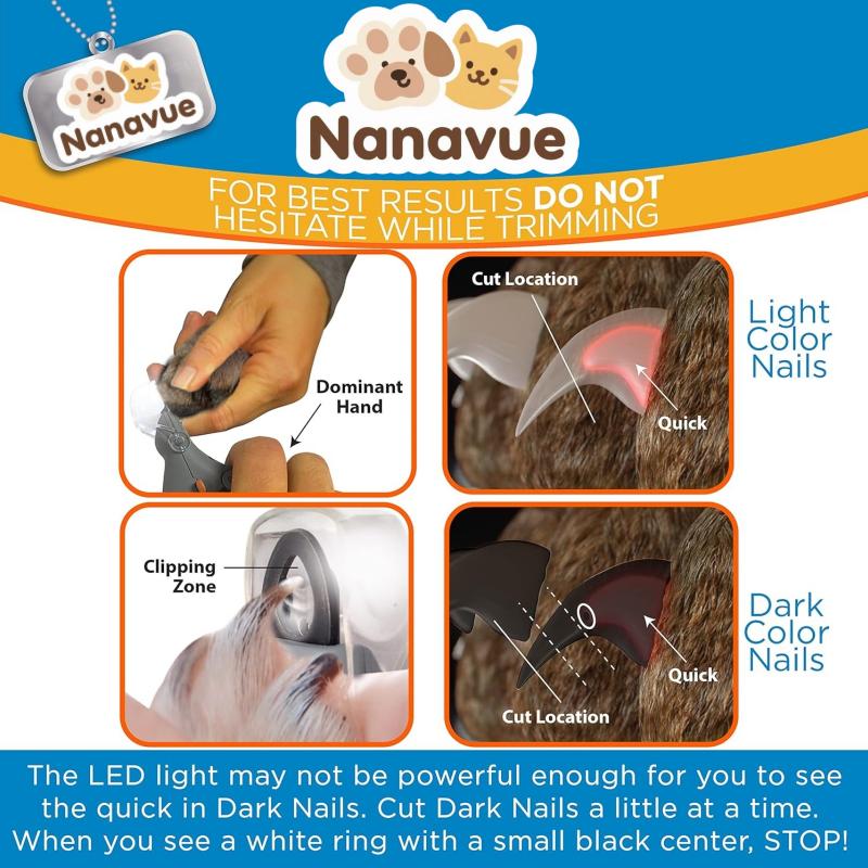 LED Light Pet Nail Clipper - 5X Magnification Trimmer for Cats & Dogs, Scissor Safe, Vets Recommended Grooming Tool with Super-Bright LEDs for Precise Nail Trimming PetCare LED Light Pet Nail Clipper - 5X Magnification Trimmer for Cats & Dogs, Scissor Safe, Vets Recommended Grooming Tool with Super-Bright LEDs for Precise Nail Trimming PetCare